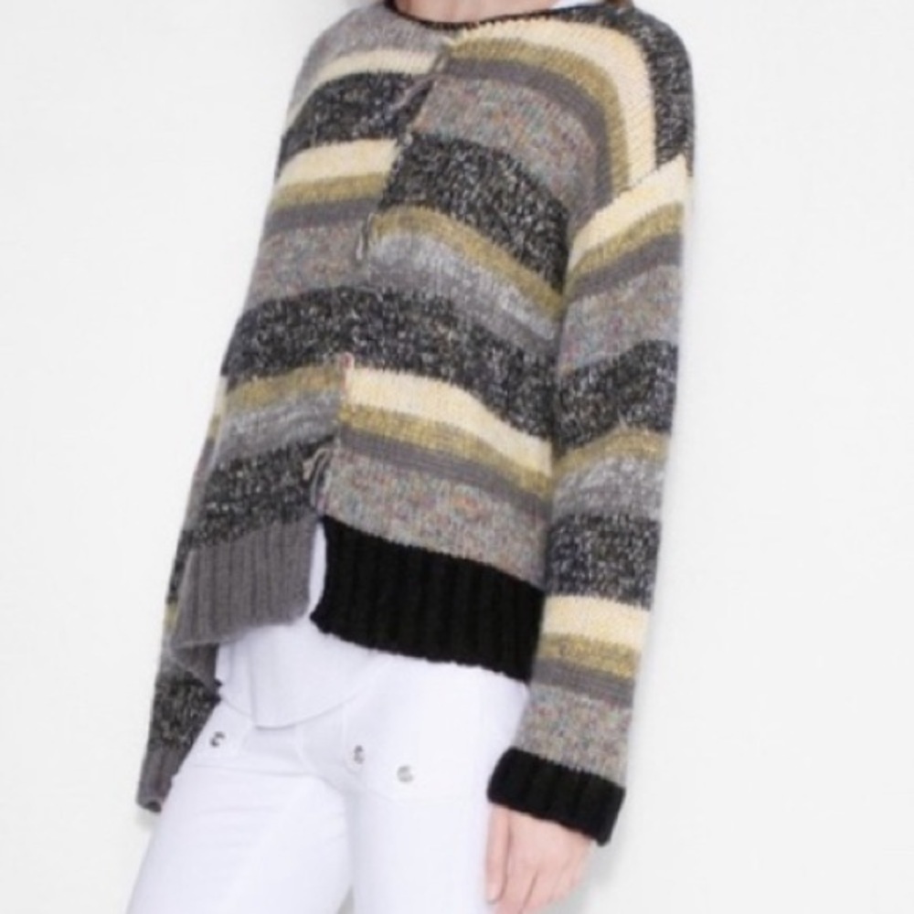 Zadig & Voltaire Deluxe Made In Italy Jemma Stripe Sweater Size Small
